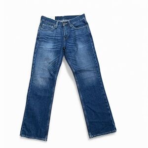 Hollister Heavyweight 100% Cotton Navy boot cut Demin Vintage Fade No Stretch